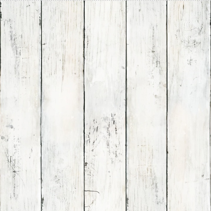 Öntapadós tapéta, fehér fa utánzat, 10m x 45cm, 2 darabos készlet