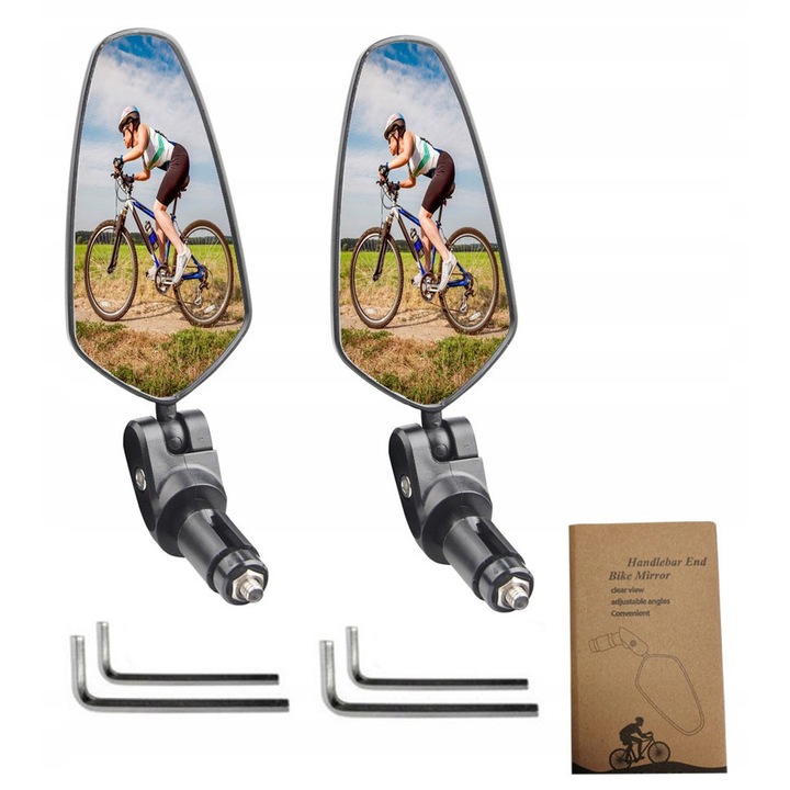 Огледала за велосипед, комплект от 2 броя, ляво-дясно, 360, добра видимост, универсални размери