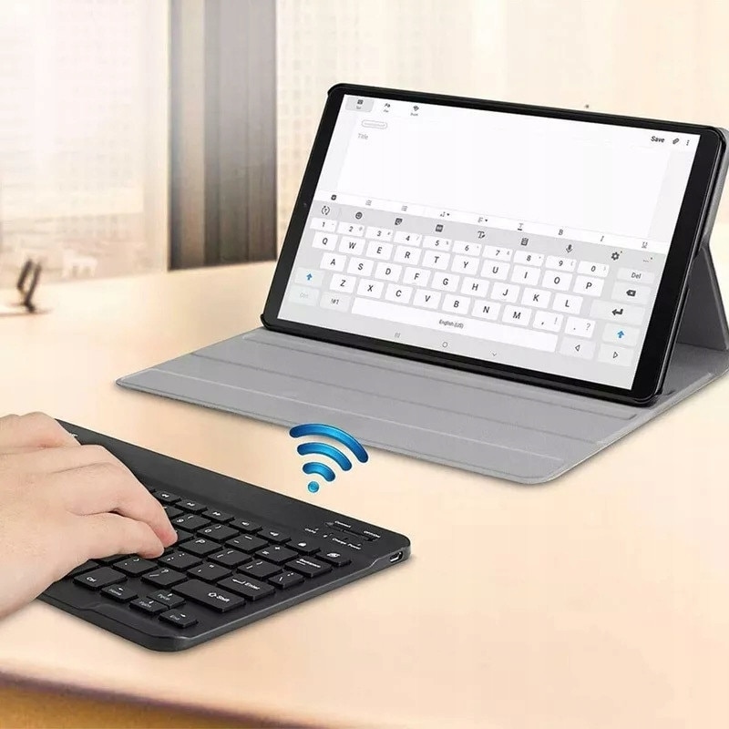 Husa tableta cu tastatura pentru Lenovo Tab M10 10.1'' 2022, protectie completa, neagra, set complet