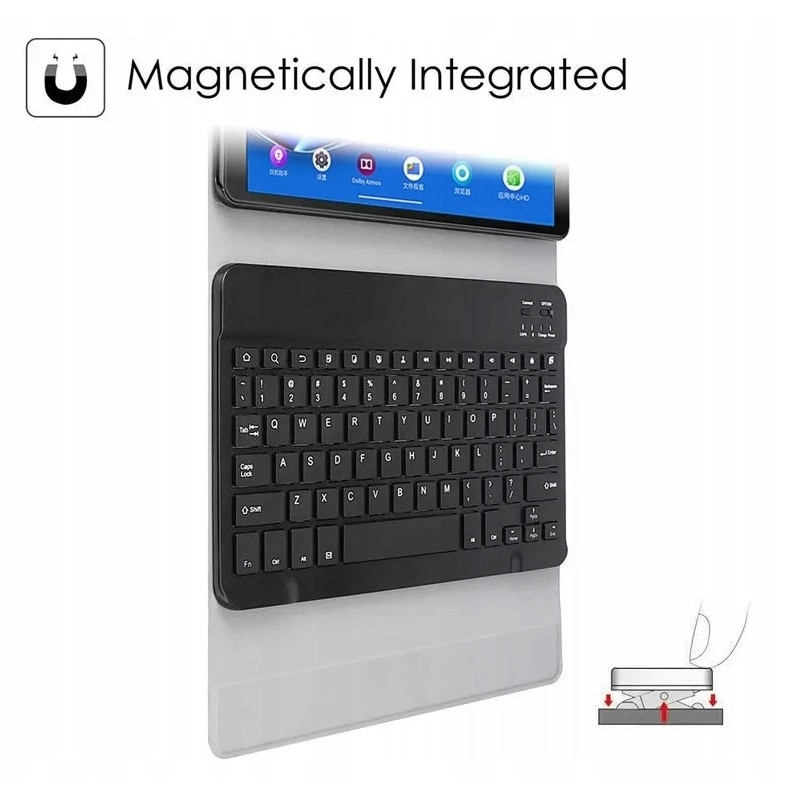 Husa tableta cu tastatura pentru Lenovo Tab M10 10.1'' 2022, protectie completa, neagra, set complet