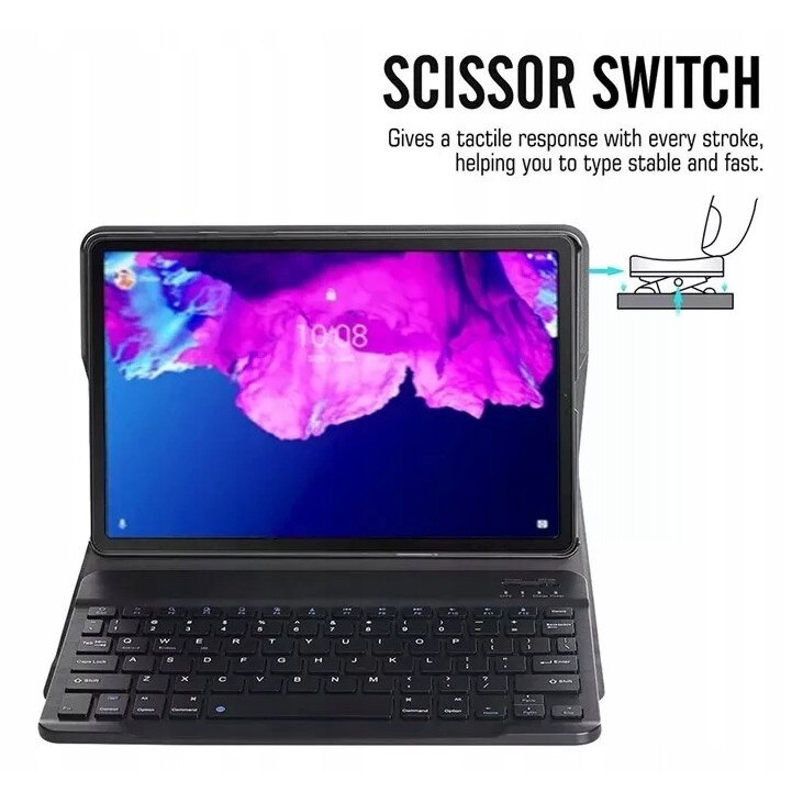 Husa tableta cu tastatura pentru Lenovo Tab M10 10.1'' 2022, protectie completa, neagra, set complet