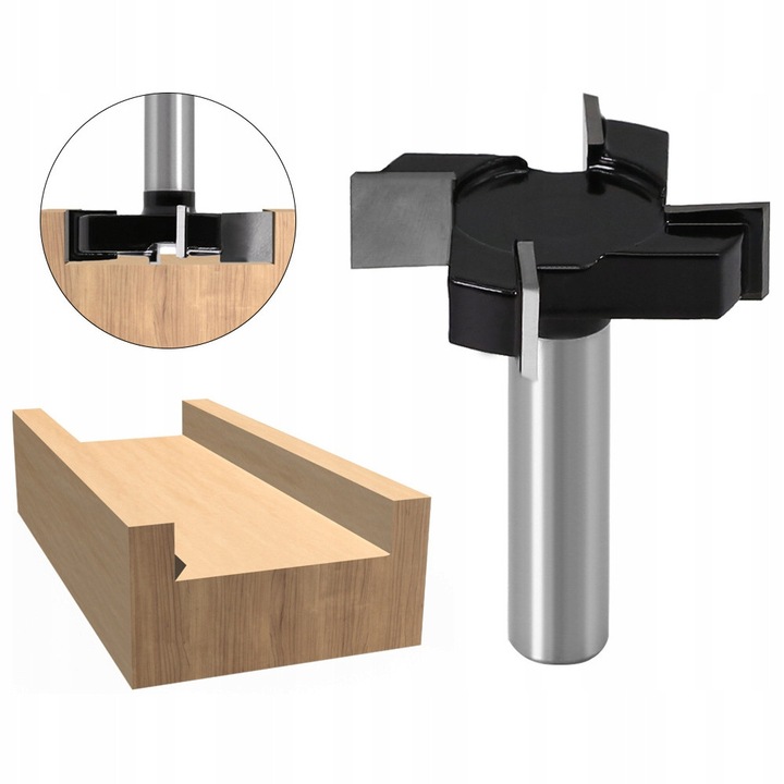 Frez de planare 12mm, czteroostrzowy, pentru lemn, set multifunctional