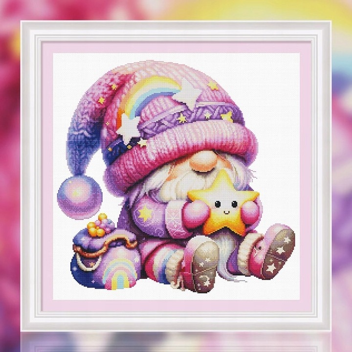 Set de broderie DIY 11CT Karol cu stele 59x59 cm