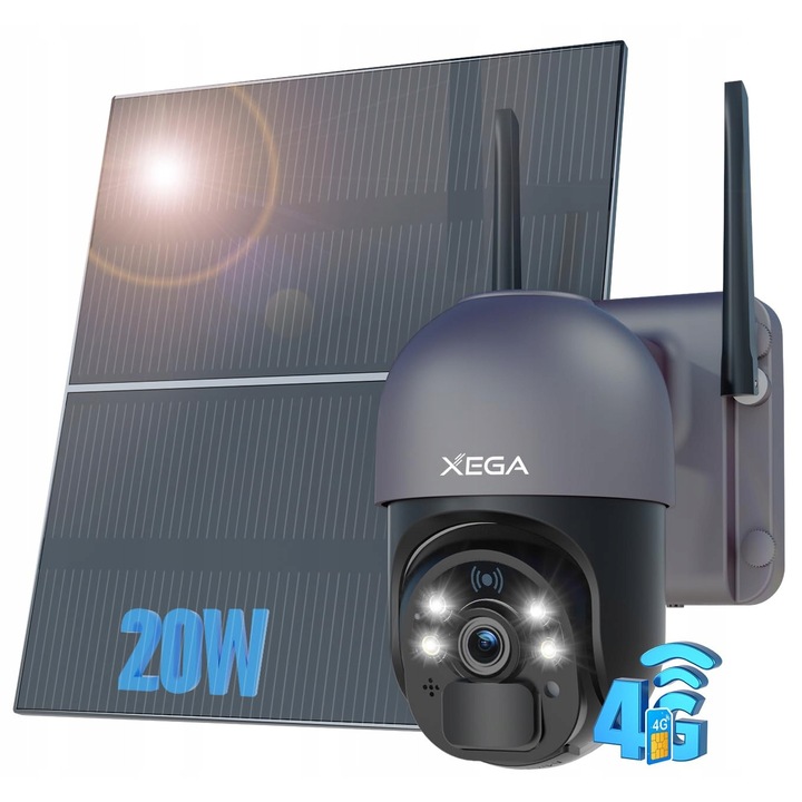 Camera de supraveghere Reolink Go cu panou solar, baterie reincarcabila, 4G - LTE, rezolutie Full HD, senzor de miscare
