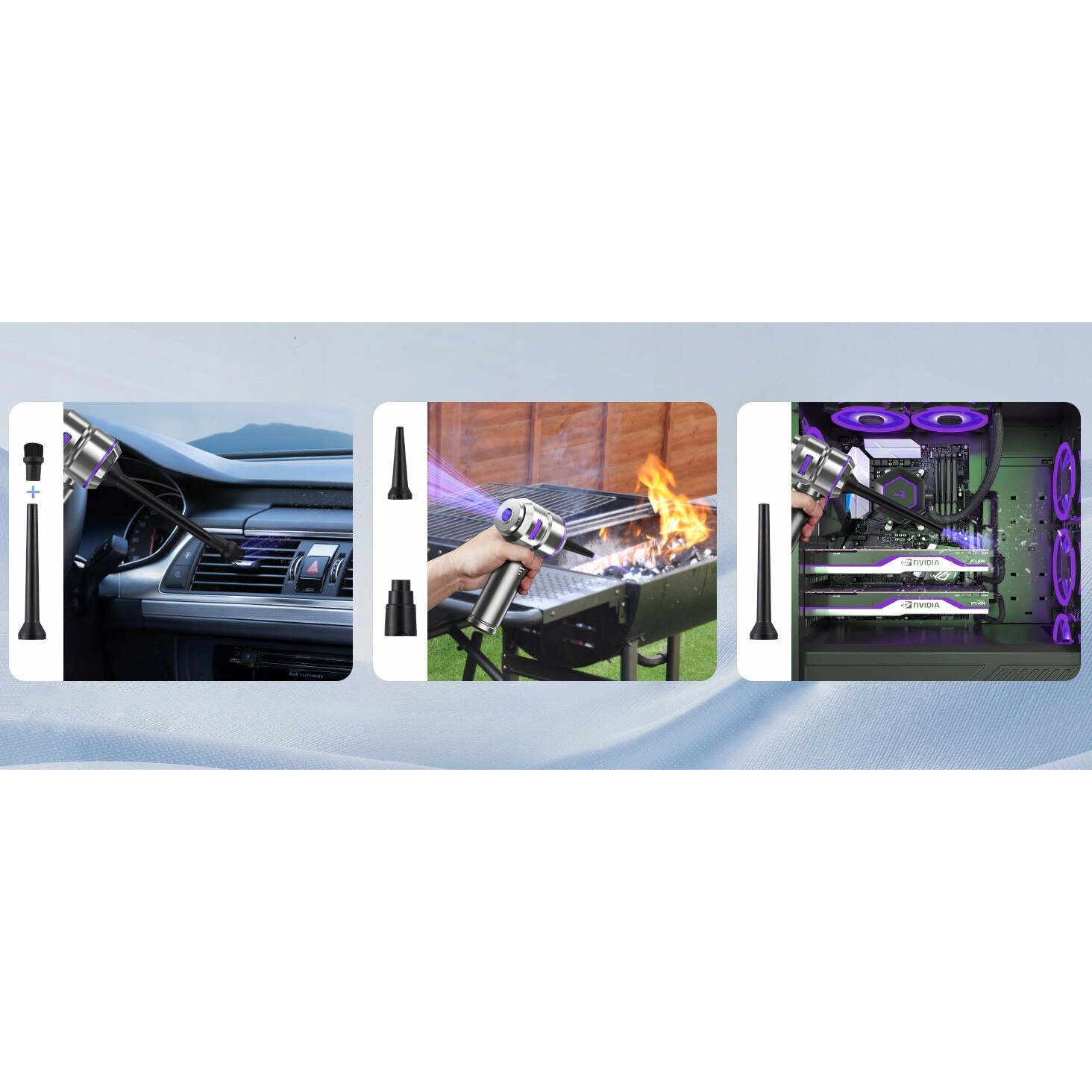 Aspirator, 16000PA, 3 viteze, 200000 RPM, Argintiu