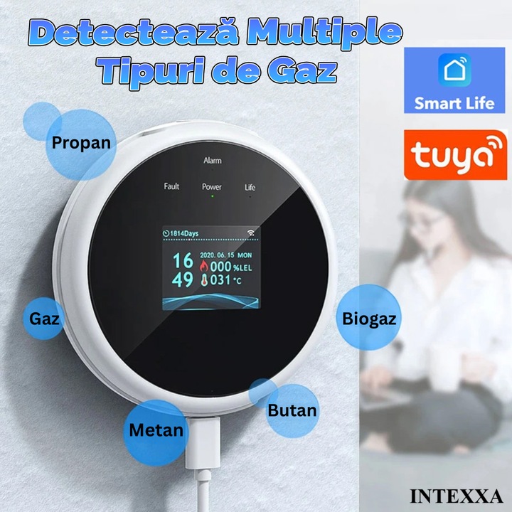 Detector Scurgeri de Gaze, Senzor de Gaz si Temperatura Smart ...