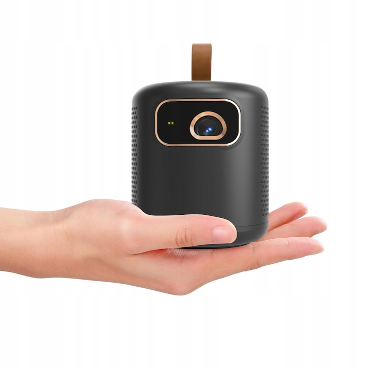 Мини DLP проектор Etoe Dolphin 1080P, черен, с Google TV, батерия 10 000 mAh, пълен комплект