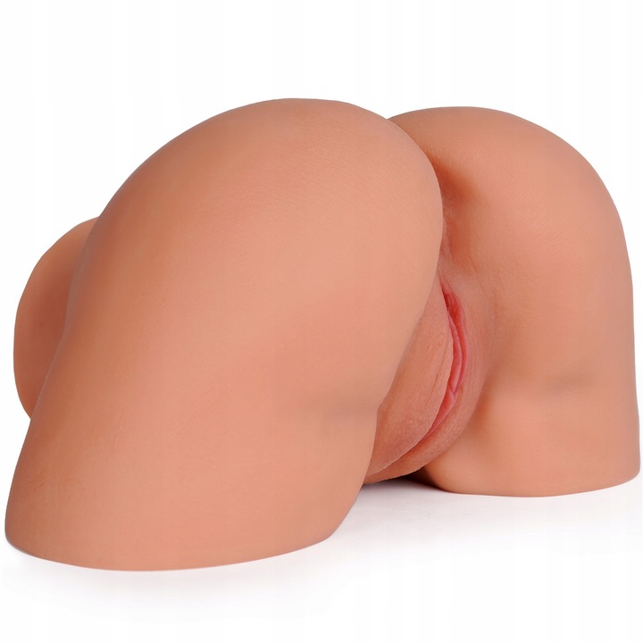 Férfi 3D maszturbátor, realisztikus, két belső textúrával, barna színű, mérete 24x16.5x13.2cm