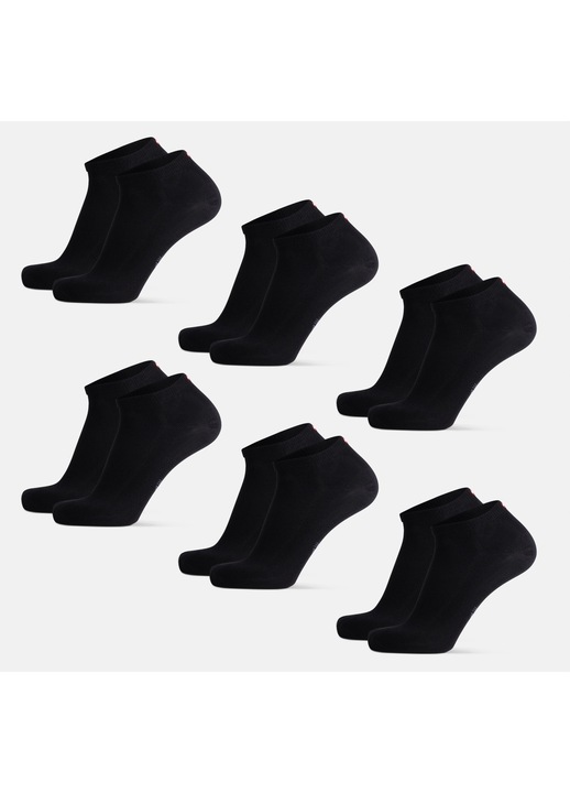 Къси унисекс чорапи DANISH ENDURANCE от бамбук, комплект 6 чифта, черни, 35-38 EU