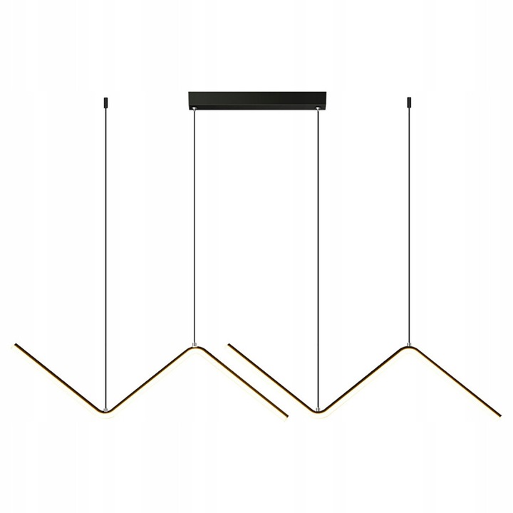 Lustra Riserva, Zyrandol Loft, LED, negru, cu telecomanda