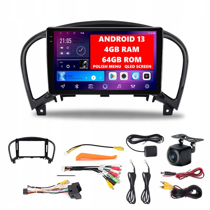 Navigatie GPS inna RADIO ANDROID 13 Nissan Juke 2010-2014, Android Auto, Carplay, 4GB/64GB