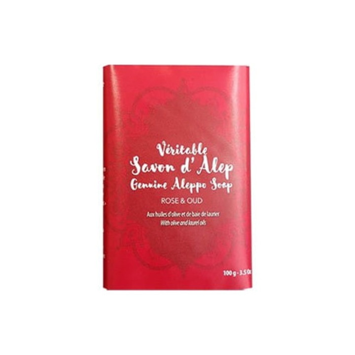Sapun natural Aleppo cu aroma de trandafir, 100g