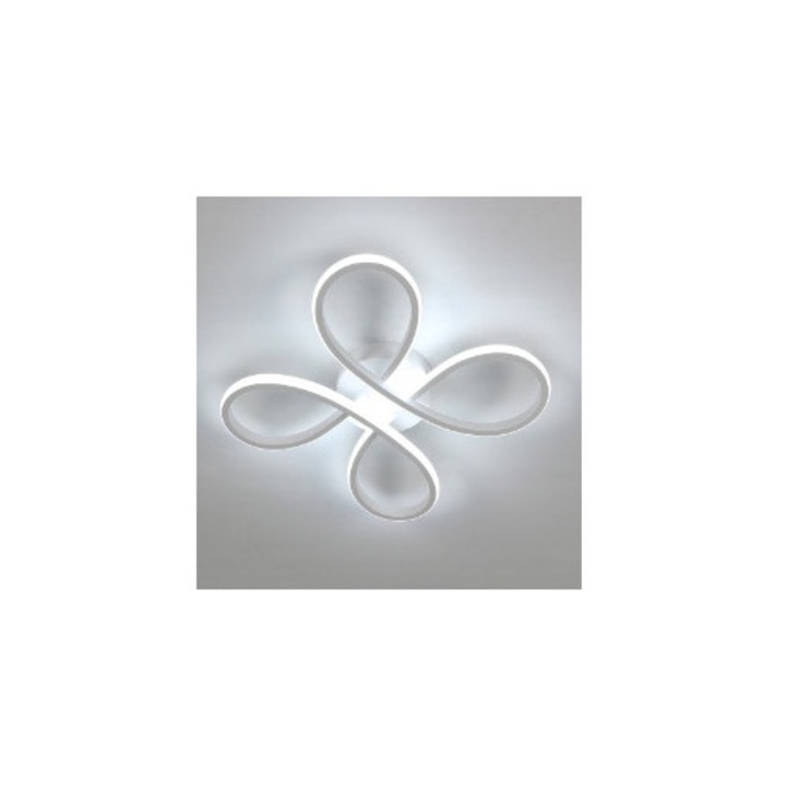 LED лампа Goeco, модел Ring, 40W, бяла, с дистанционно управление