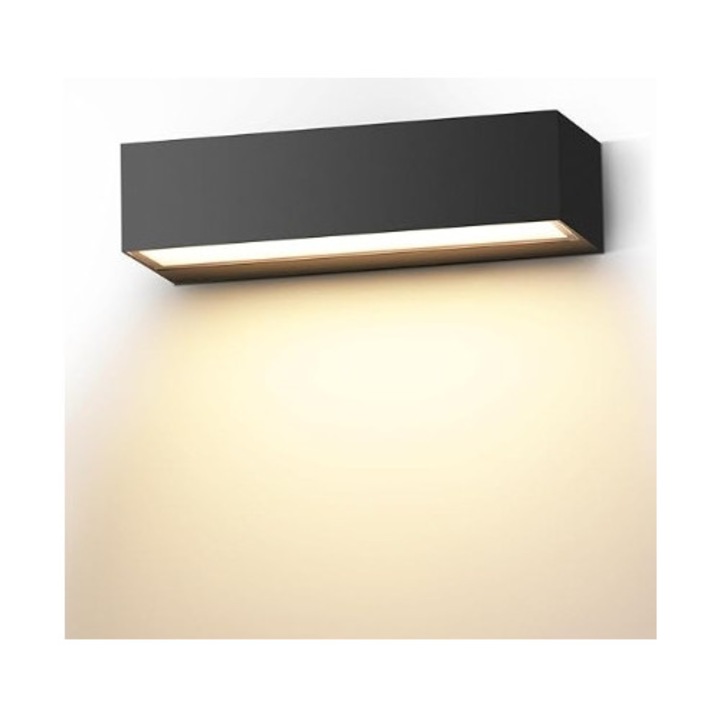 Aplica exterior Tealight, LED, 16W, 3000K, negru, IP65