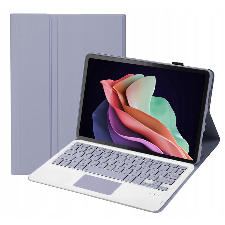 Etui cu tastatura pentru Lenovo Tab P11 2 Gen 11,5", Bluetooth, detasabil, plastic, negru