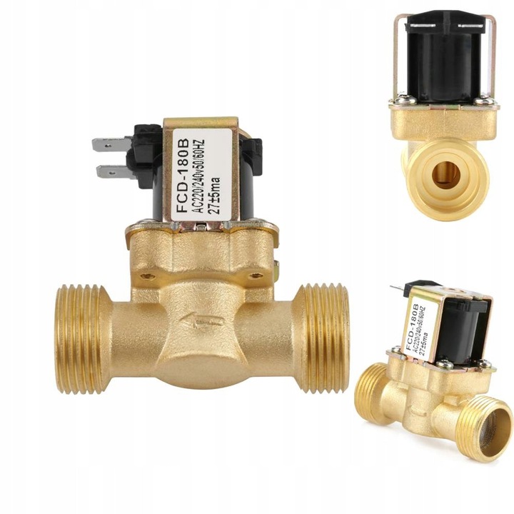 Zavor electromagnetic G3/4, mosiad, AC 220 V, rezistent la umiditate, 0-55°C, 0,02-0,8 MPa