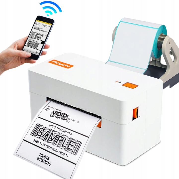 Термичен принтер LVYUAN, 152 мм/с, бял, 20x18x15см