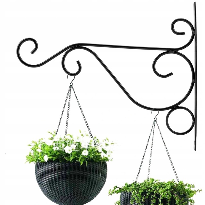 Suport pentru plante, metal, 25x21cm, rezistent la rugina, set cu suruburi