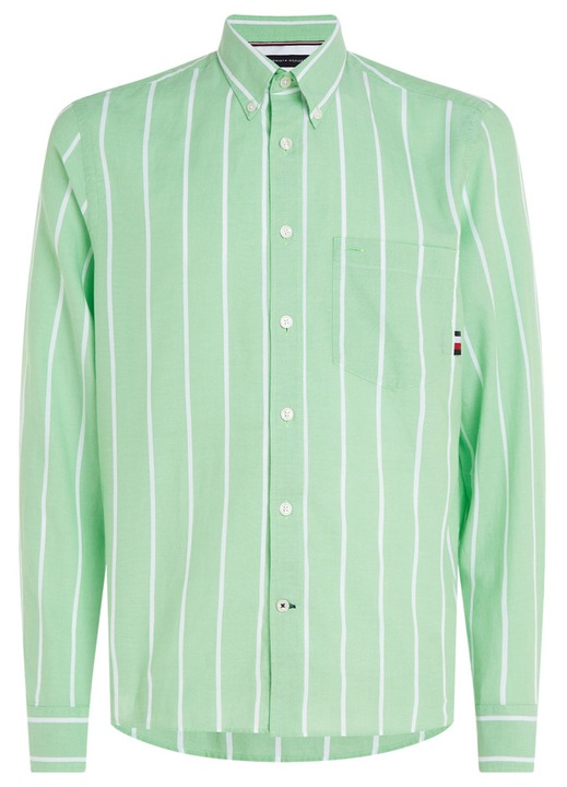 Camasa pentru barbati, Tommy Hilfiger, cu dungi, verde, L INTL