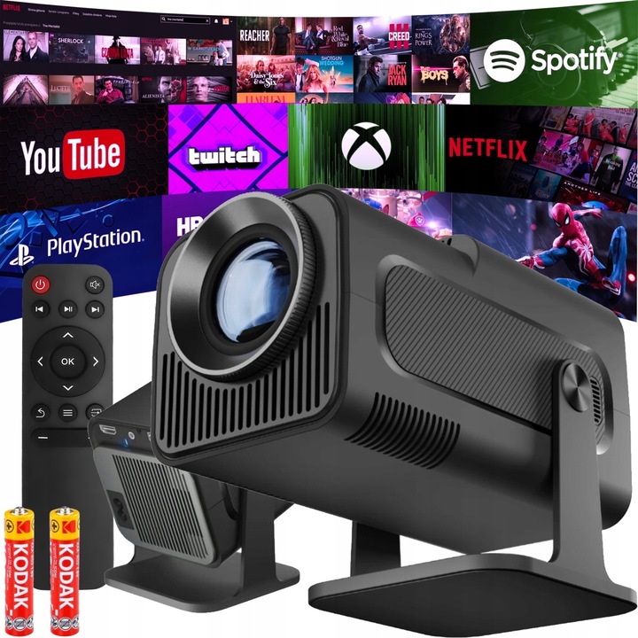 Videoproiector portabil, Full HD, WiFi, Android, negru