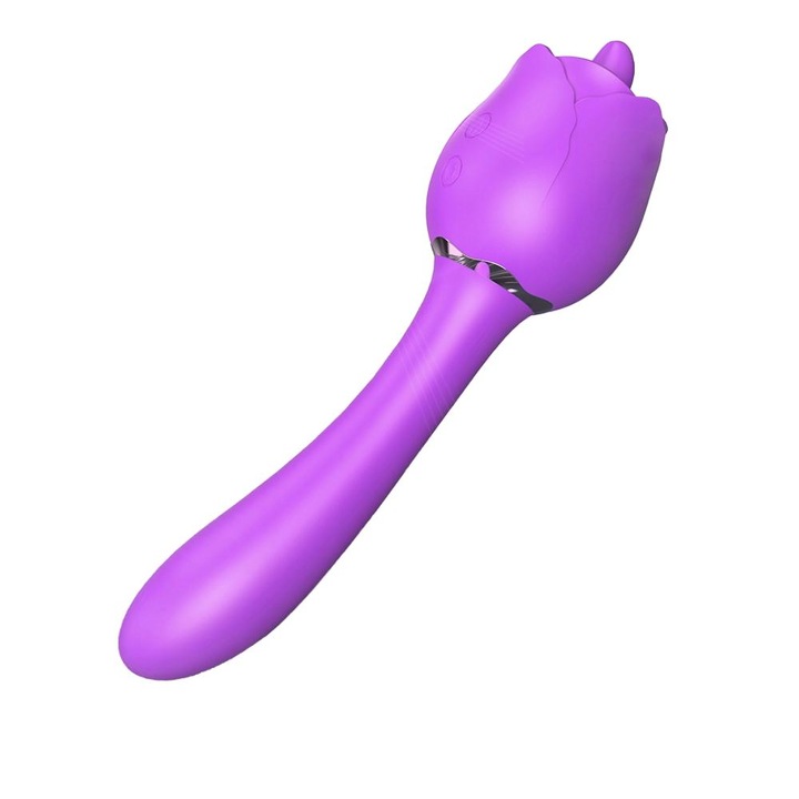 Kettős stimulációs vibrátor, 9 funkció, lila, vízálló