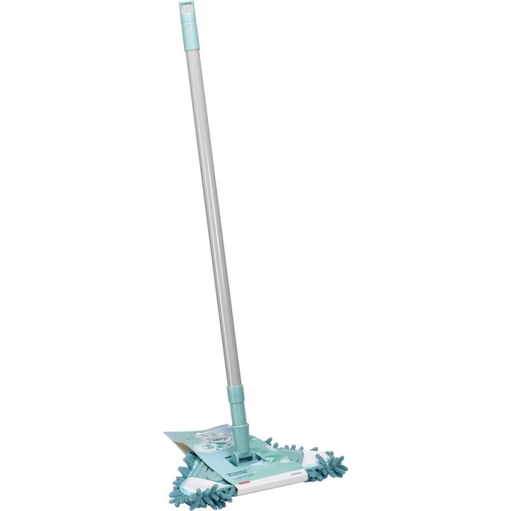 Mop Koopman International, microfibra/metal, 25x120 cm, albastru