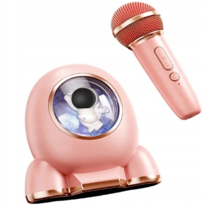 Set microfon karaoke fara fir, difuzor Bluetooth, RGB, pentru copii