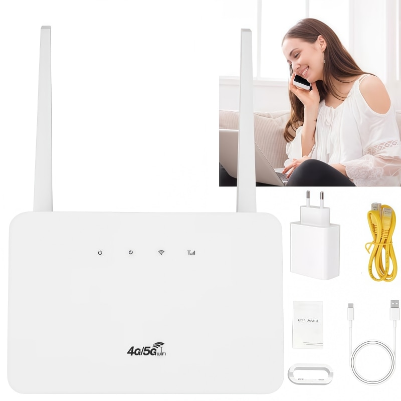 Semnal Router Cu Sim Router Wireless 4G, XONGSOR®, Router Portabil, 300Mbps, Cu slot pentru ...