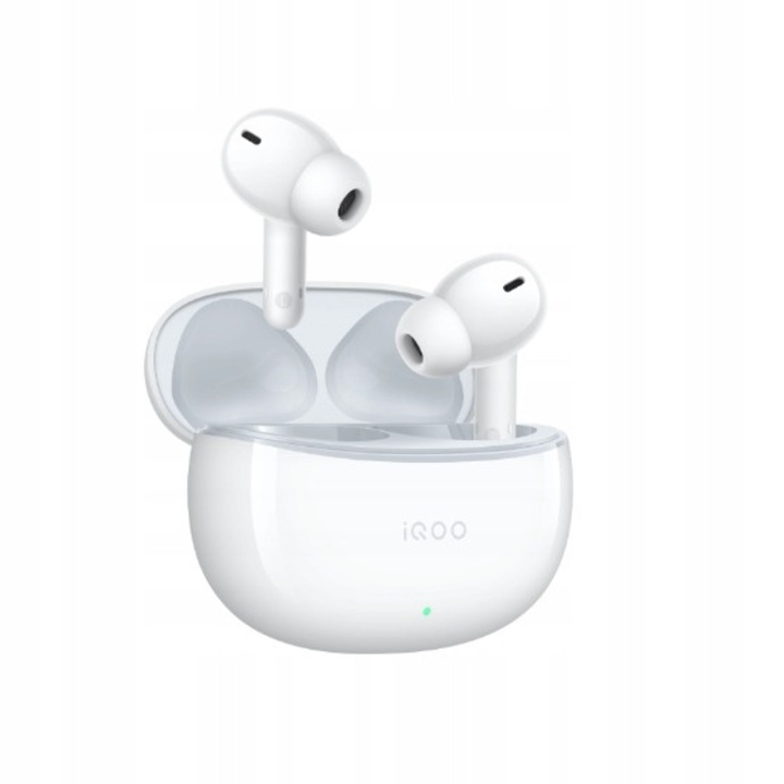 Casti Wireless iQOO TWS 1i, Bluetooth 5.3, reducere zgomot, alb, 30,73x21,45x23,16mm