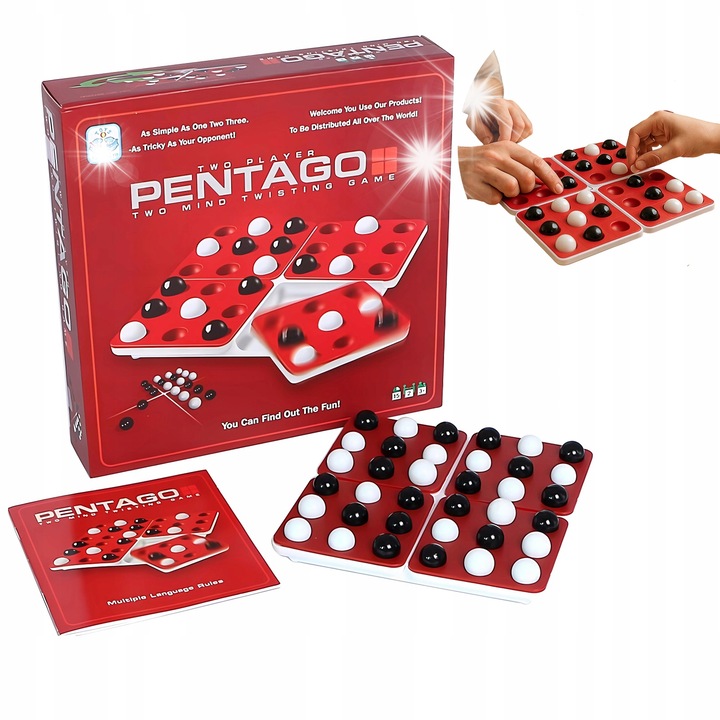 Pentago társasjáték, logikai játék, családi készlet