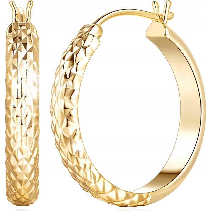 Cercei aurii 585, bijuterii dama, design original