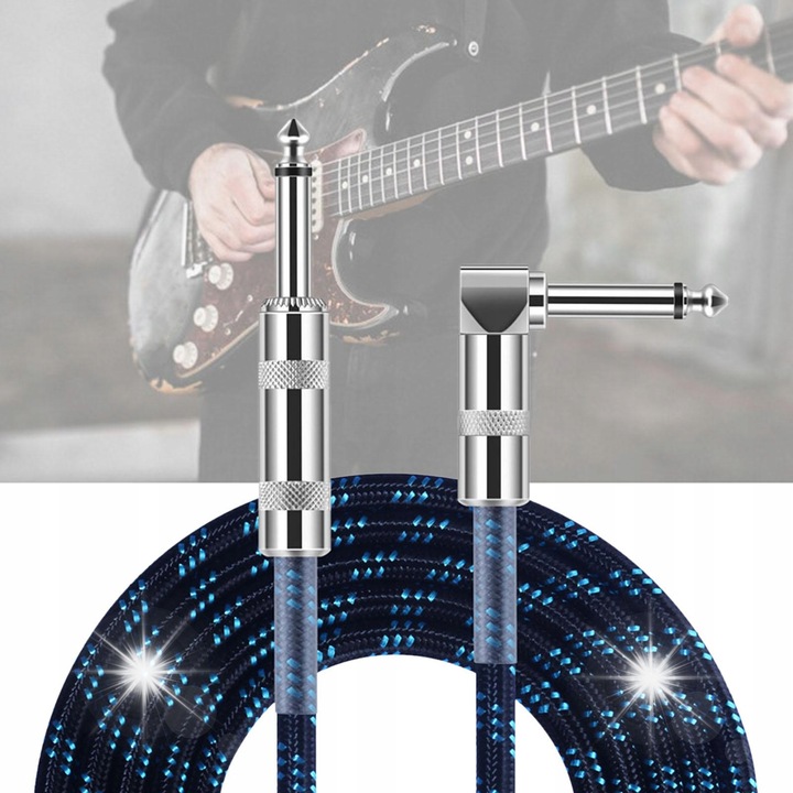 Кабел за китара 6.35мм, 3м, комплект от 1 брой