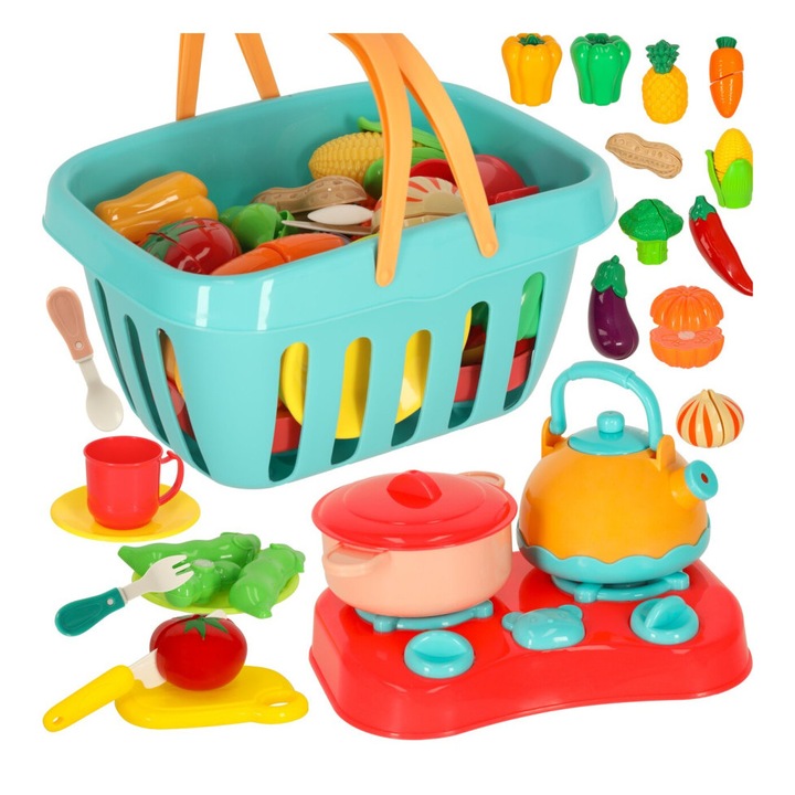 Játék vágandó zöldségek és gyümölcsök