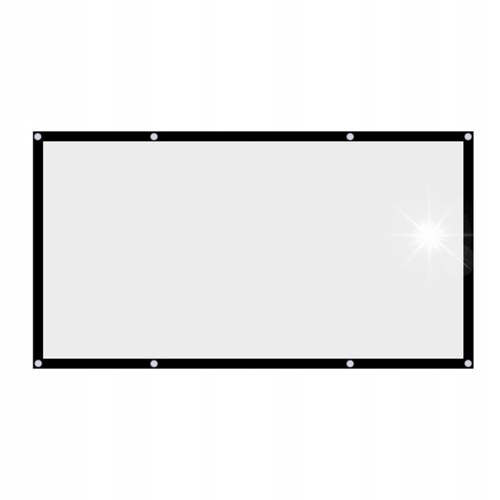 Преносим прожекционен екран 120 инча, 16:9, бял, размери 219x125 см, включен монтажен комплект