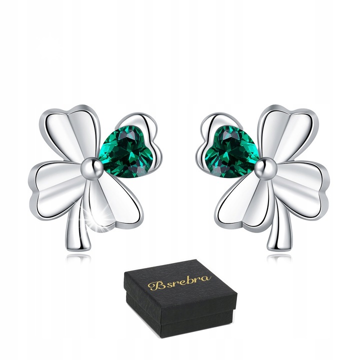 Cercei din argint 925, Bsrebra, design minimalist, 8mm, hipoalergenici