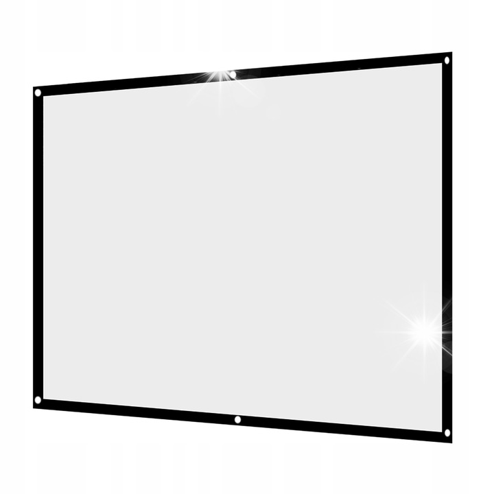 Преносим прожекционен екран 100", 4:3, 203x152см, с черни рамки, сгъваем