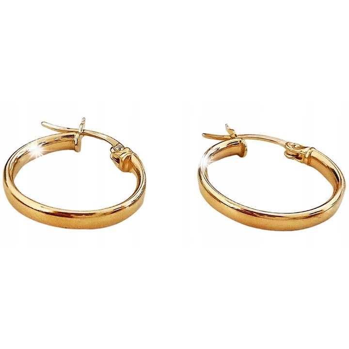 Cercei din aur 585, Lovrin, 1,5cm, 2mm, 1,09g