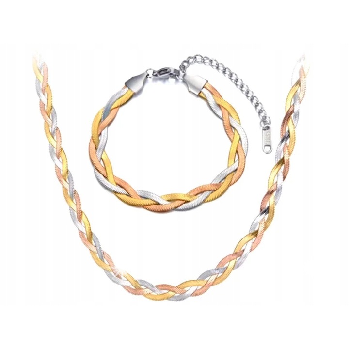 Set bijuterii dama, Lovrin, lungime 40cm, lungime bratara 16,5cm