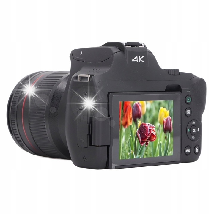 Camera digitala 4K, 64MP, ecran rotativ 3 inch, zoom 12x