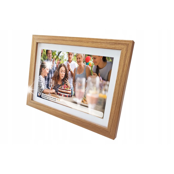 Rama foto digitala Denver Frameo PFF-1042LW, 10.1", 1280x800, Wi-Fi, culoare bruna, 16GB