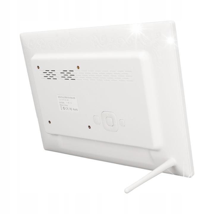 Цифрова фоторамка 13 инча, бяла, резолюция 1080P, с функция за разпознаване на движение