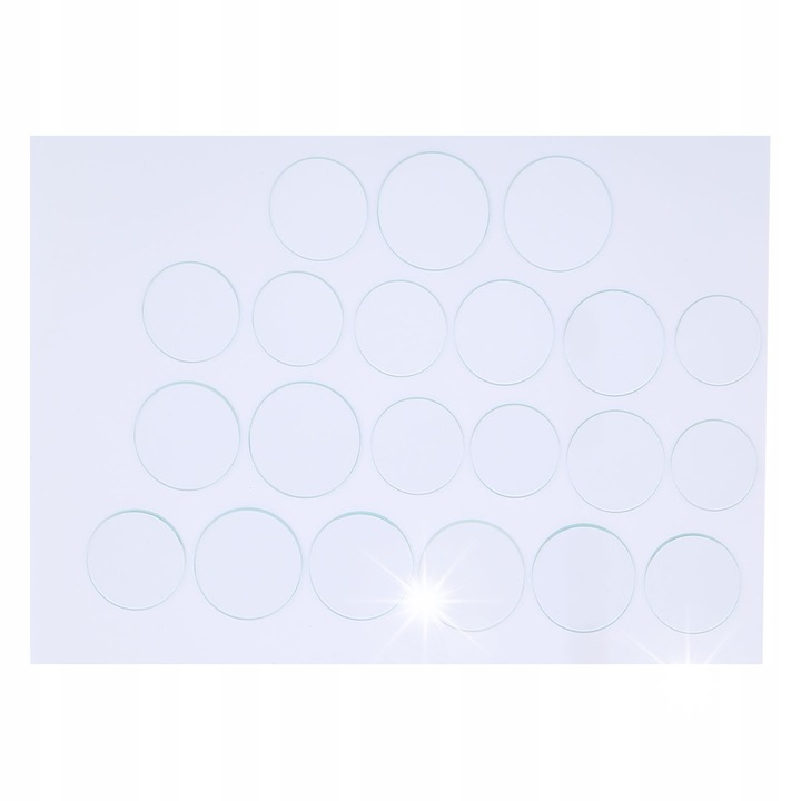 Sticla plata pentru ceas, grosime 1,2mm, diametru 35-45mm