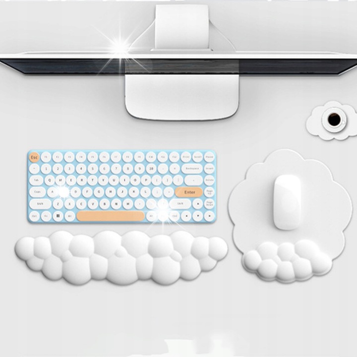 Perna suport pentru incheietura mainii, design cloud, spuma cu memorie, usor de curatat, 1 buc.