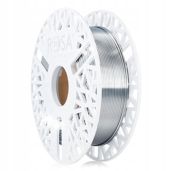 Filament 3D PLA-Silk 1,75mm 0,5kg, argintiu, pentru decoratiuni si figurine