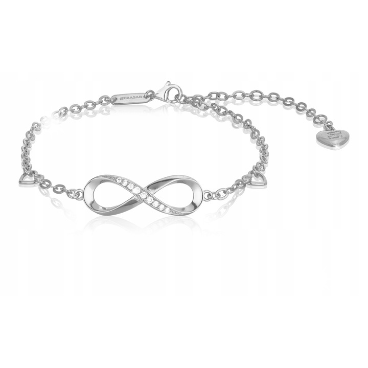 Bratara din argint 925 Serasar, cu zirconii, 23cm