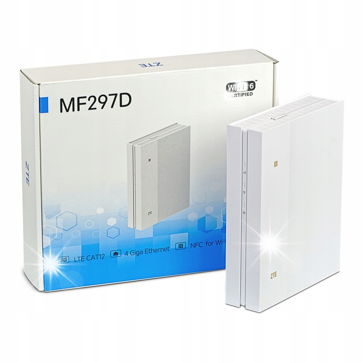Безжичен рутер MF297D, 3G/4G, 600 MB/s, 2,4 GHz, 5 GHz, Бял, 184x147x41mm