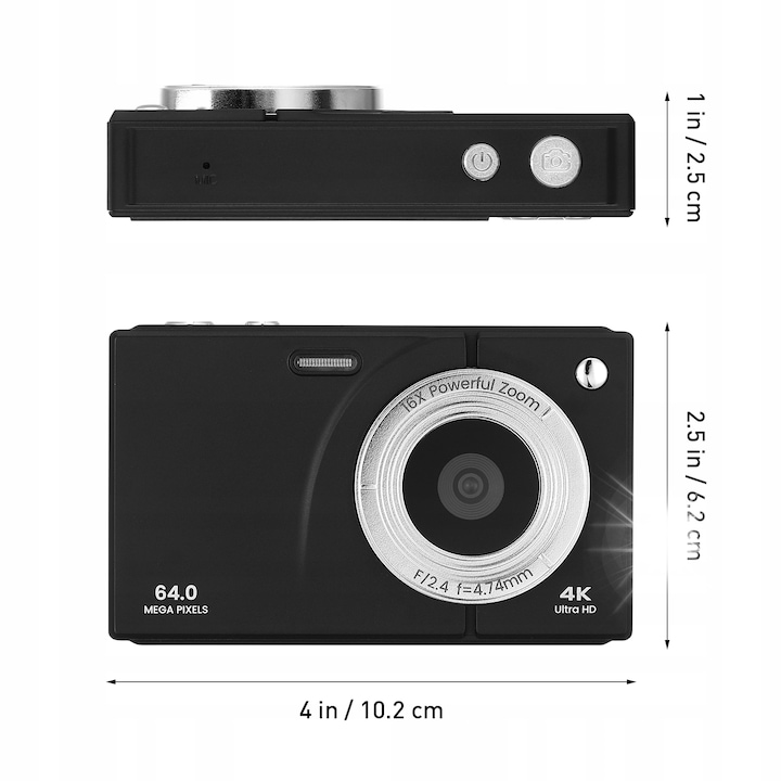 Aparat foto compact Kodak, 1080P, 16MP, Albastru
