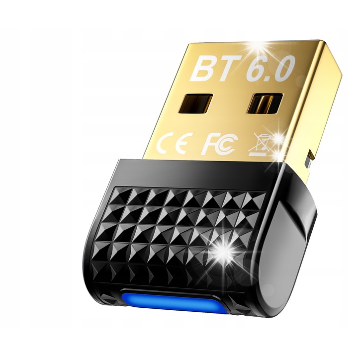 Адаптер Bluetooth 6.0 USB Sounix, 10-20 метра, 3 Mb/s, черен, 22x14x6мм