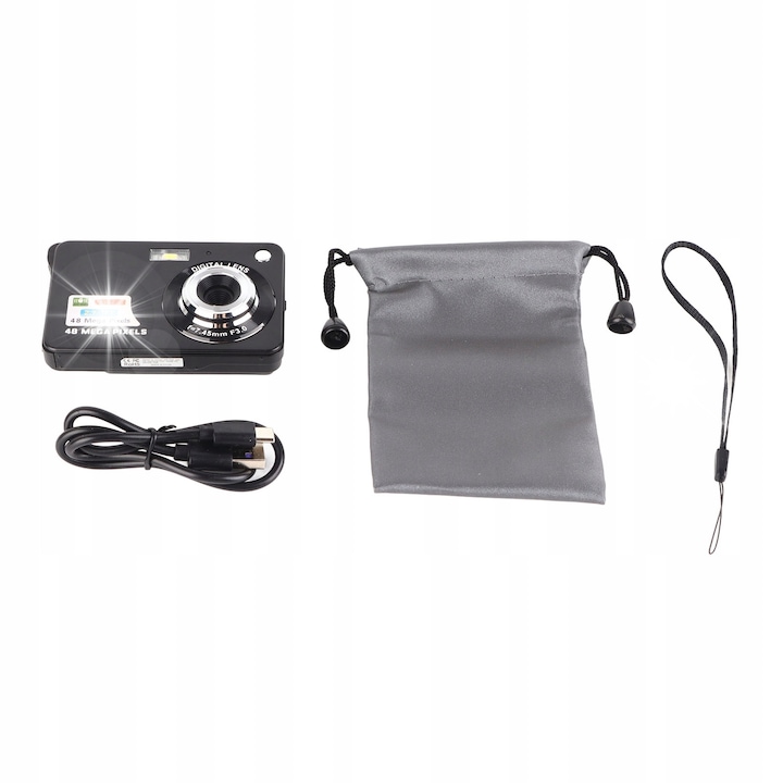 Camera foto digitala pentru copii, ZeeTech, C5, LCD, Videoclipuri, 3 role de hartie, Capac de silicon, USB, Lanyard, AppStore, Google Play, Jocuri, 48 Mpx, 1080p, USB, Ecran de 2.5", Albastru