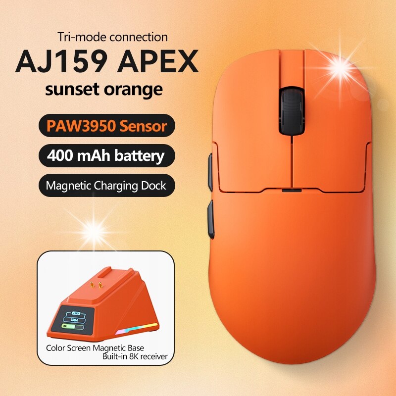 Mouse de gaming AJAZZ AJ159 APEX, 42000 DPI, 3 moduri de conectare